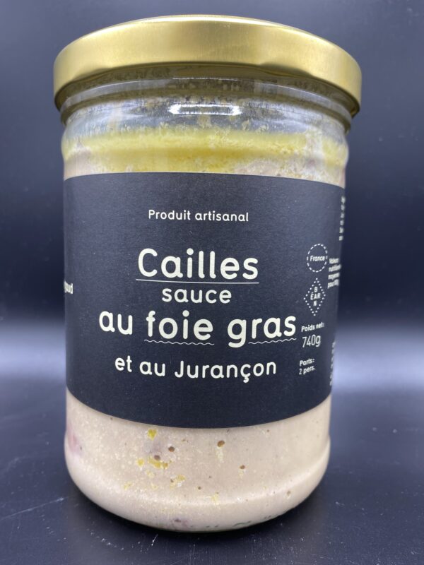 Cailles sauce au foie gras Maison Argaud